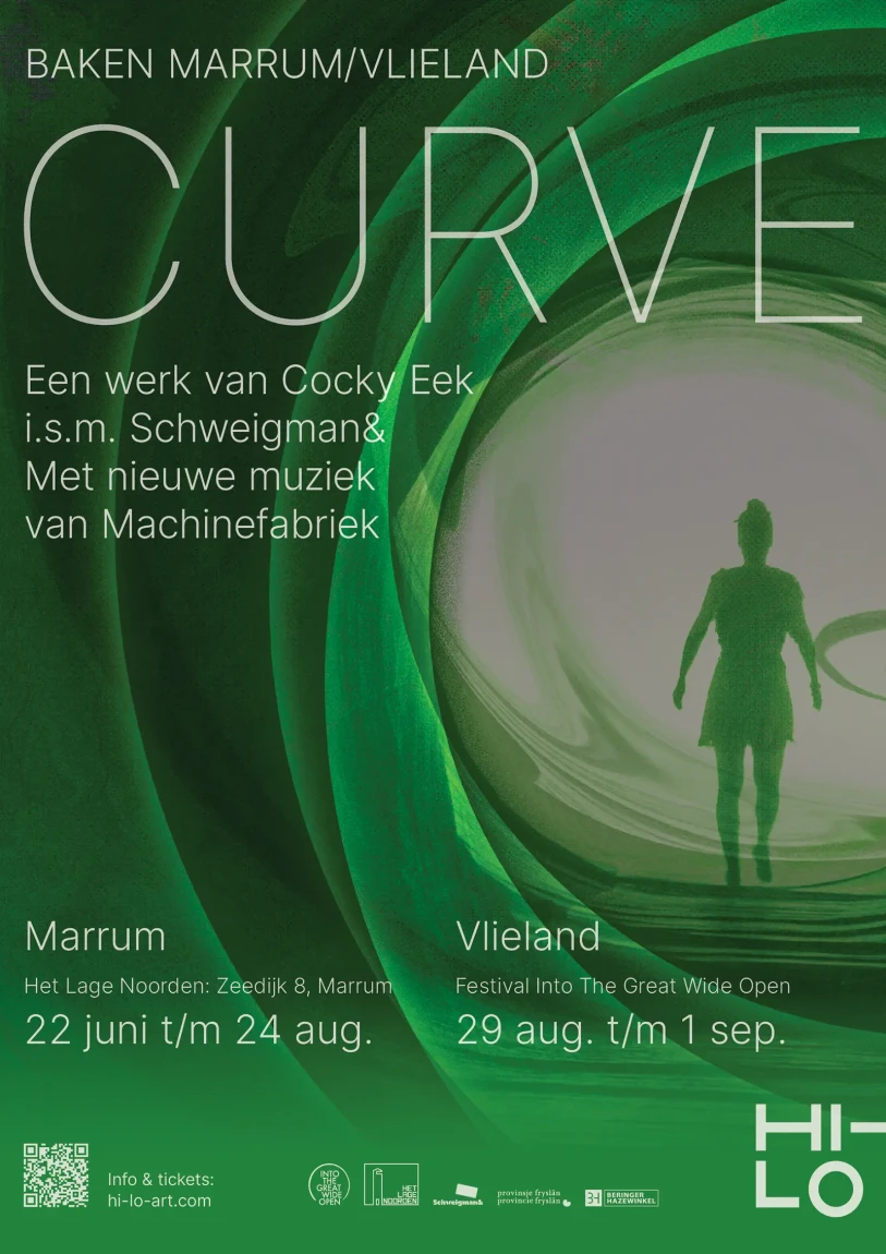Poster CURVE van Cocky Eek. Beeld: Peter Boorsma